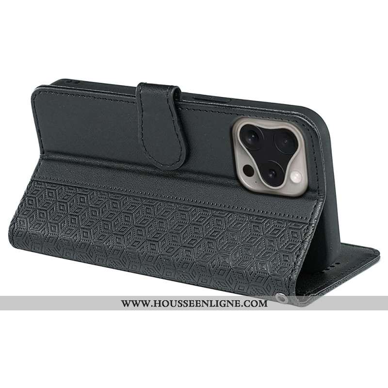 Housse iPhone 16 Pro Grille Cubique