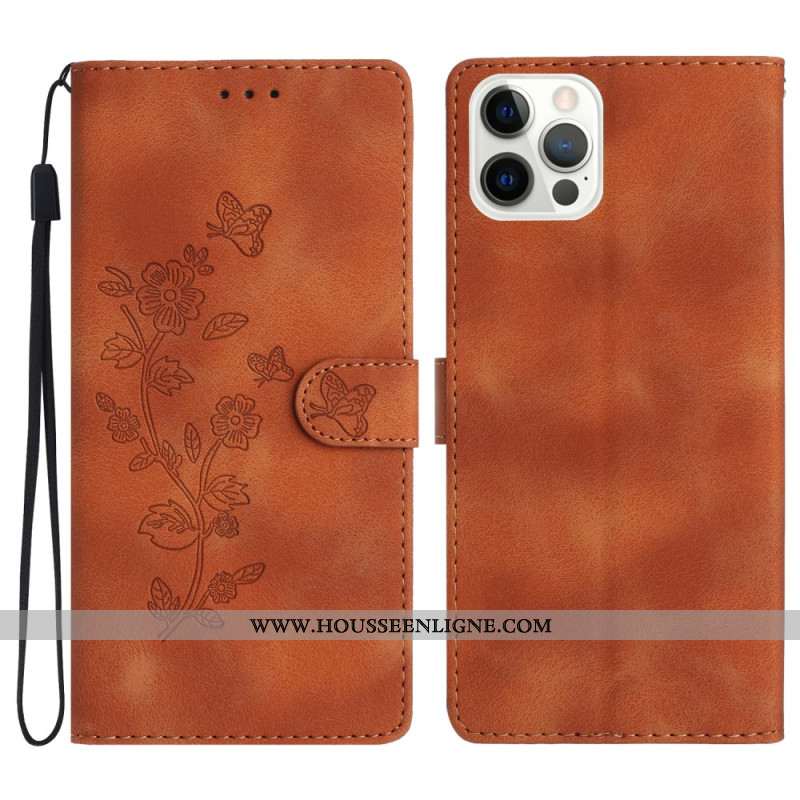 Housse iPhone 16 Pro Impression Motif Floral