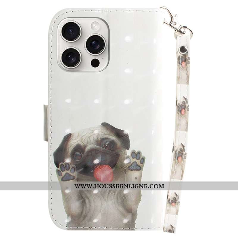 Housse iPhone 16 Pro Max Chien à Lanière