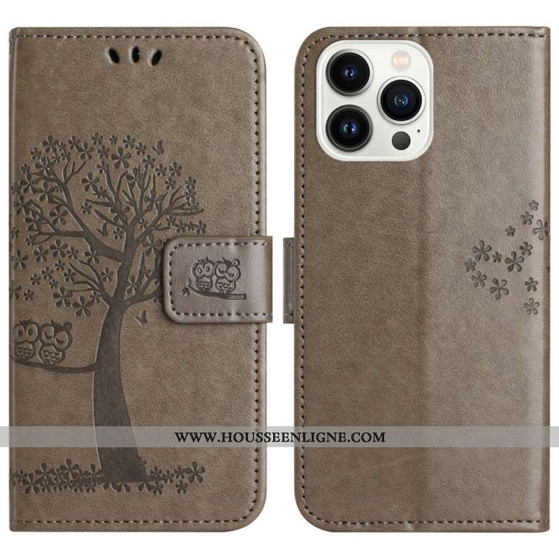 Housse iPhone 16 Pro Max Chouette et Arbre