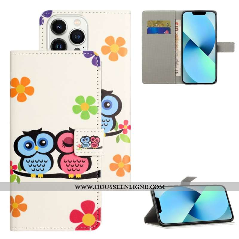 Housse iPhone 16 Pro Max Couple de Hiboux