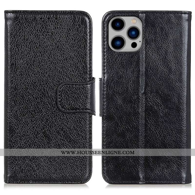 Housse iPhone 16 Pro Max Effet Cuir Texture Nappa