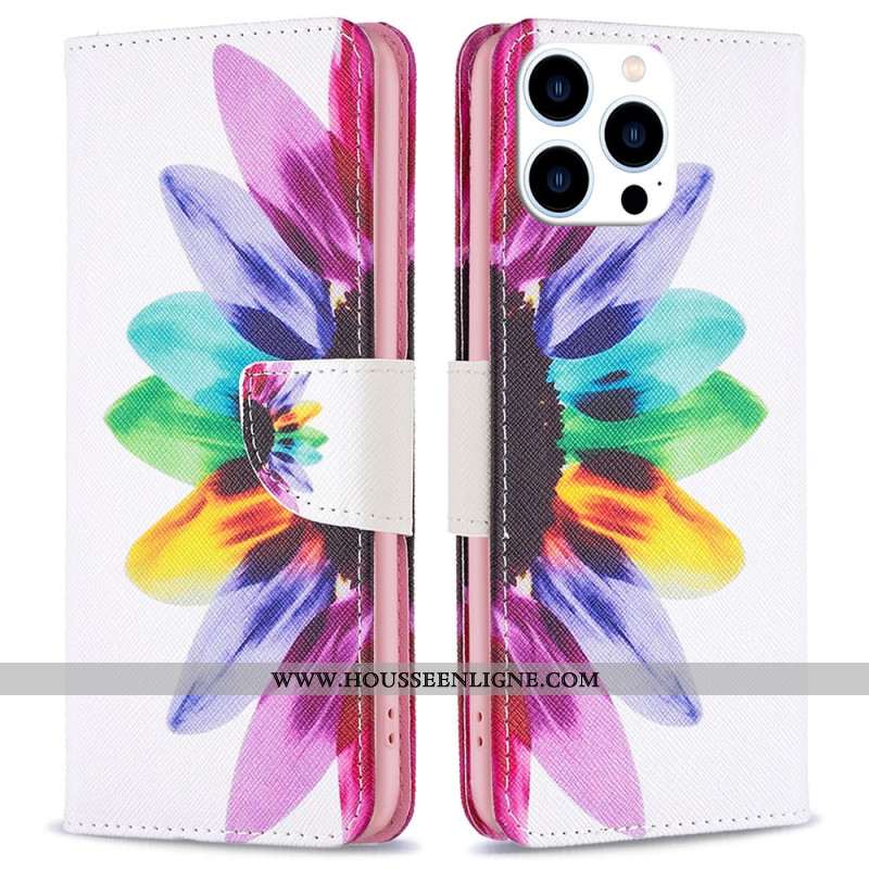 Housse iPhone 16 Pro Max Fleur Aquarelle