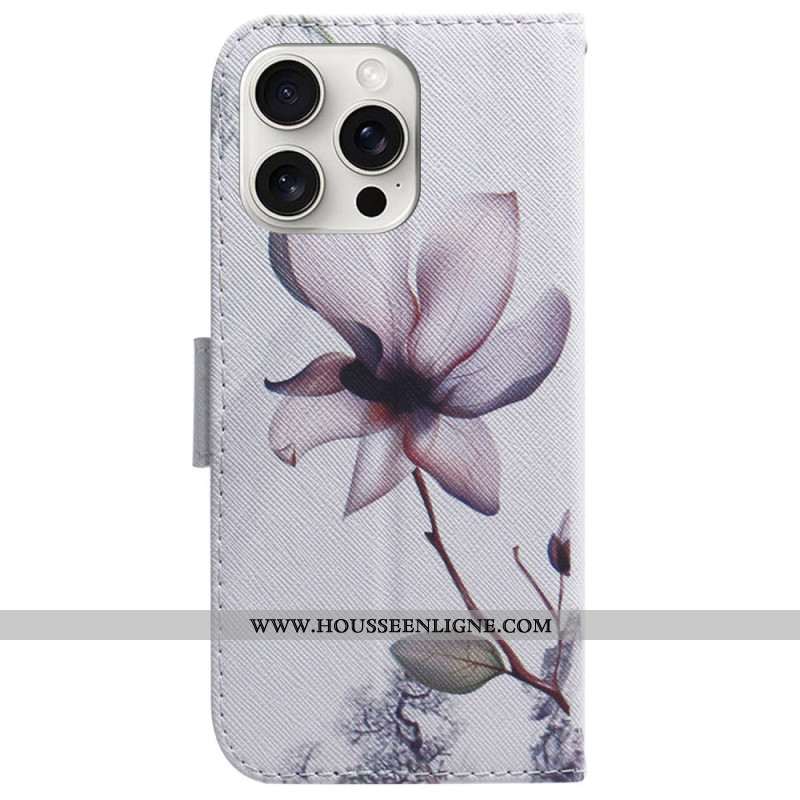 Housse iPhone 16 Pro Max Fleur Rose