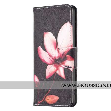 Housse iPhone 16 Pro Max Fleur Rose avec Fond Noir