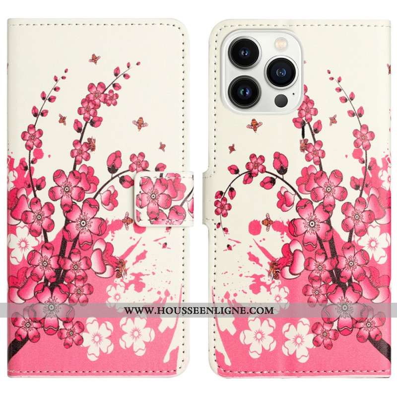 Housse iPhone 16 Pro Max Fleurs de Prunier