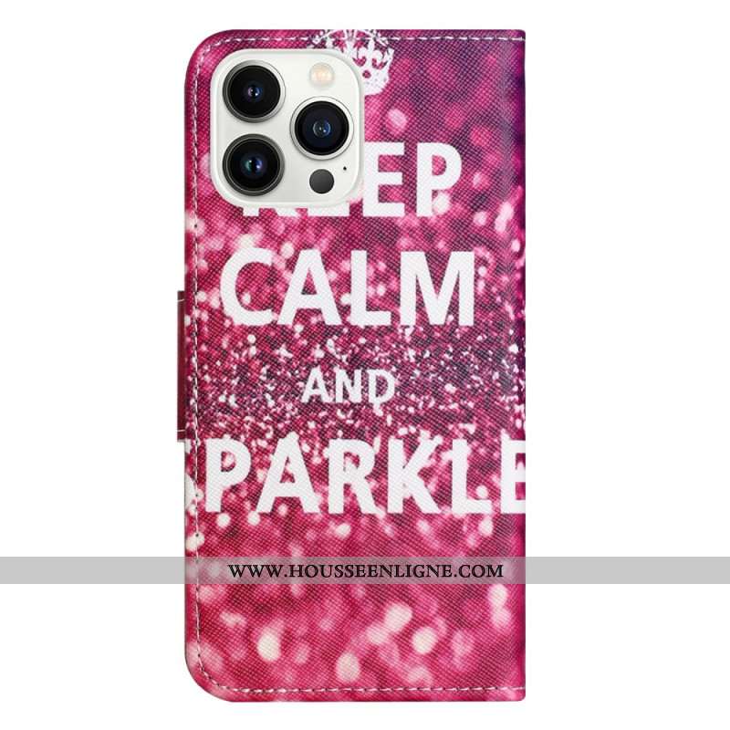 Housse iPhone 16 Pro Max Keep Calm and Sparkle