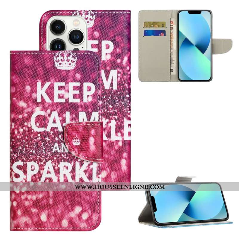 Housse iPhone 16 Pro Max Keep Calm and Sparkle