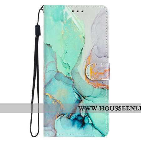 Housse iPhone 16 Pro Max Marbre Vert à Lanière