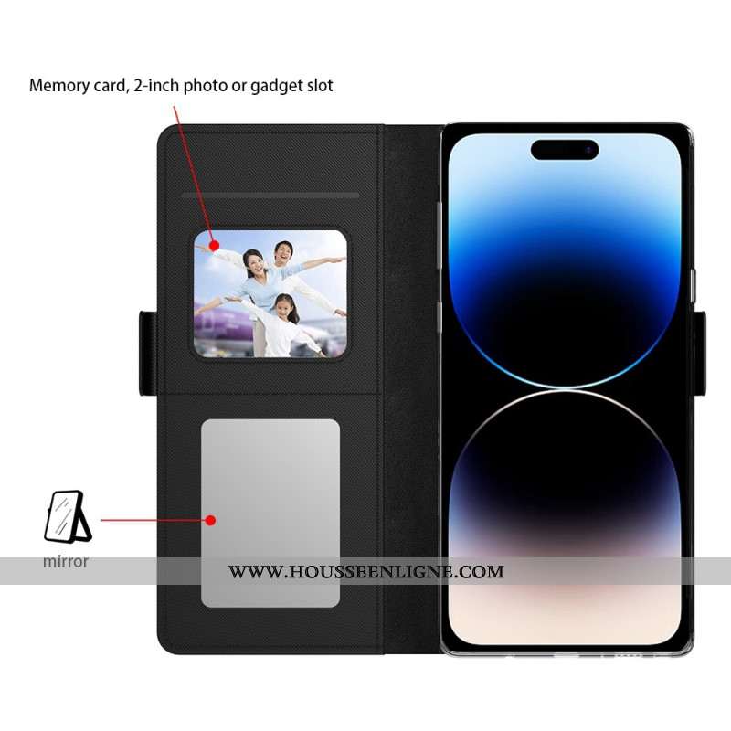 Housse iPhone 16 Pro Max Miroir et Porte-Cartes