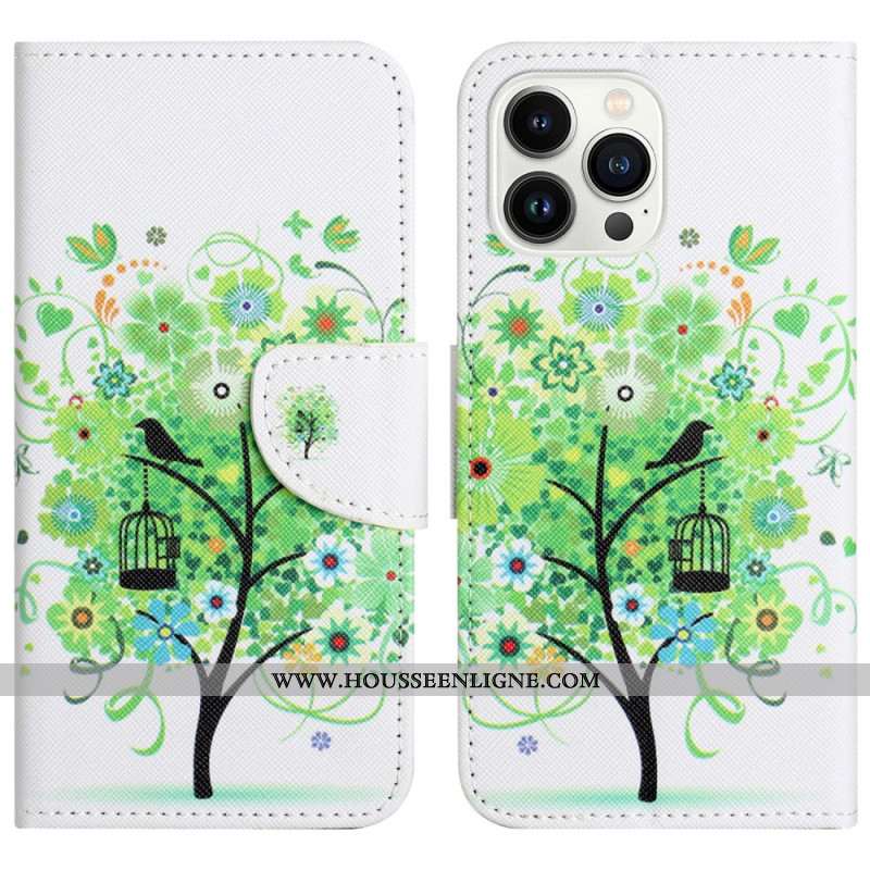 Housse iPhone 16 Pro Max Motif Arbre Vert