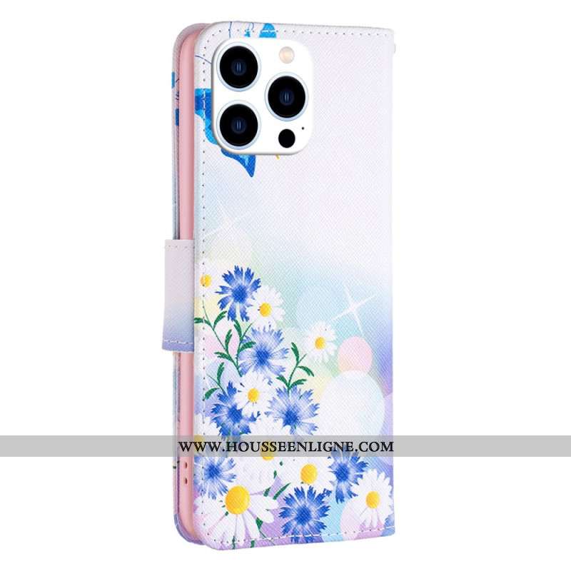 Housse iPhone 16 Pro Max Papillon et Fleurs