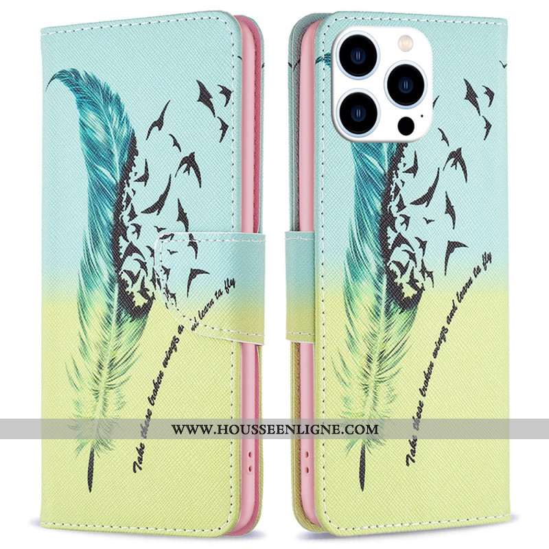 Housse iPhone 16 Pro Max Plume et Oiseaux