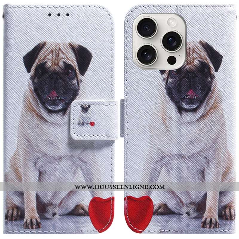 Housse iPhone 16 Pro Max Pug Dog