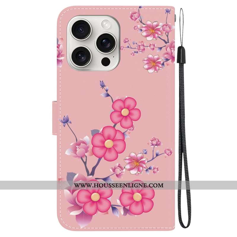 Housse iPhone 16 Pro Max Sakura à Lanière