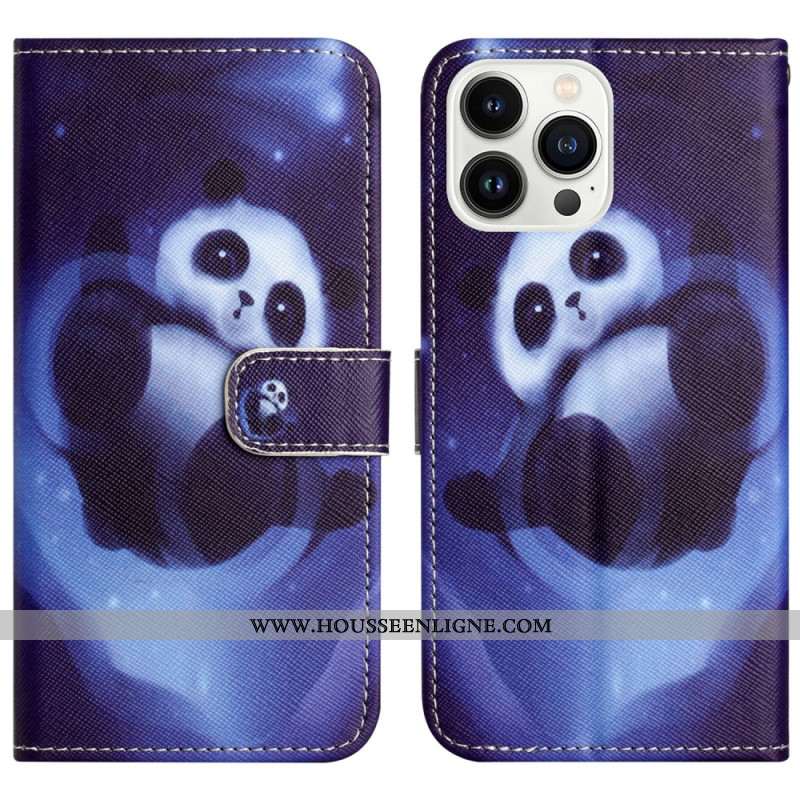 Housse iPhone 16 Pro Max Space Panda à Lanière