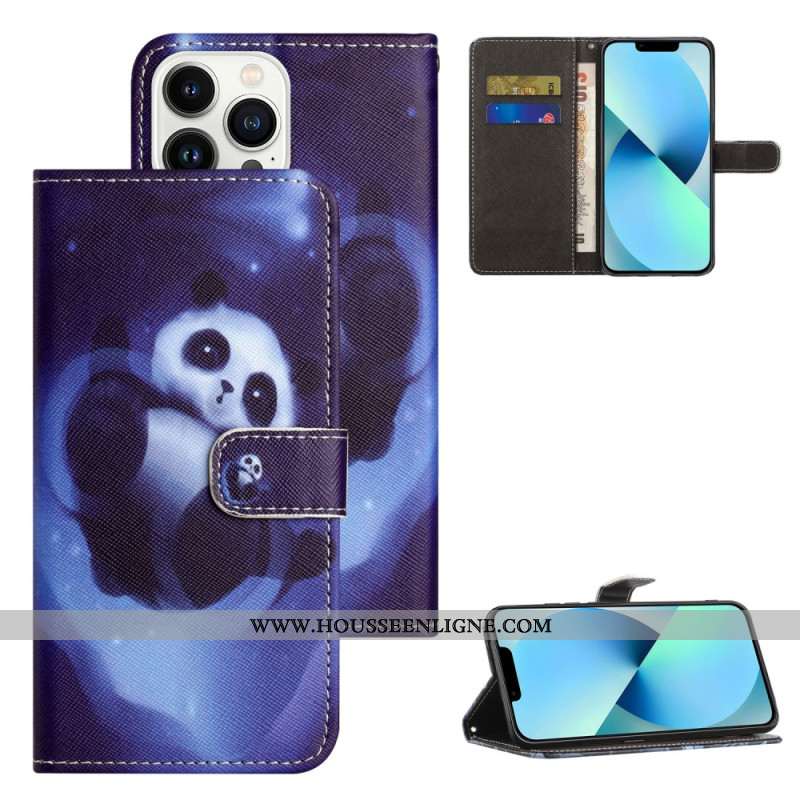 Housse iPhone 16 Pro Max Space Panda à Lanière