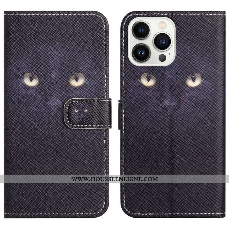 Housse iPhone 16 Pro Max Yeux de Chat à Lanière