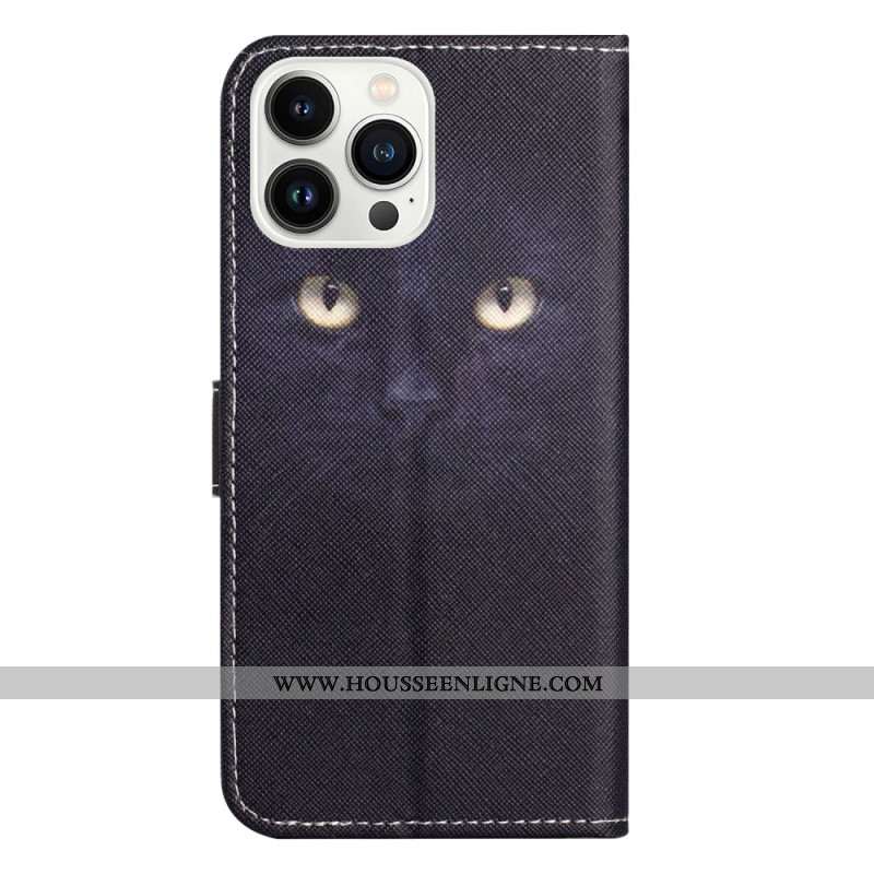 Housse iPhone 16 Pro Max Yeux de Chat à Lanière