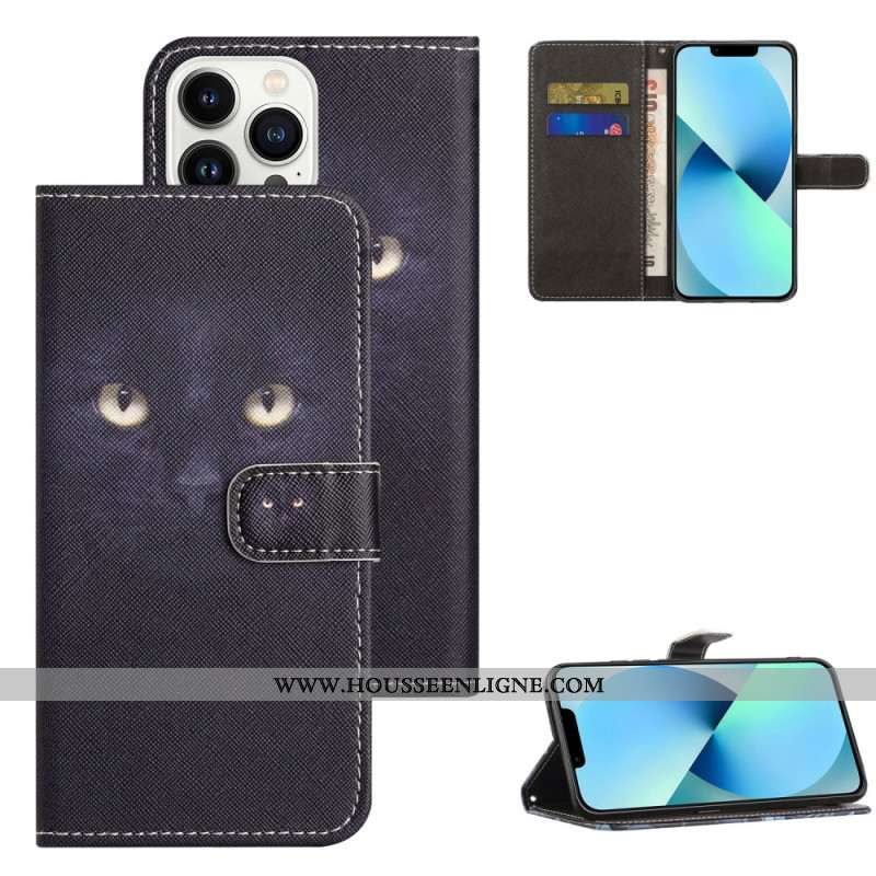 Housse iPhone 16 Pro Max Yeux de Chat à Lanière