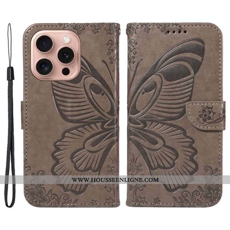 Housse iPhone 16 Pro Papillon Graphique