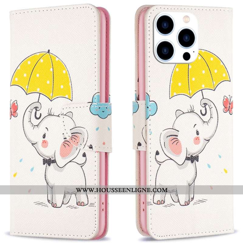 Housse iPhone 16 Pro Parapluie et Éléphant