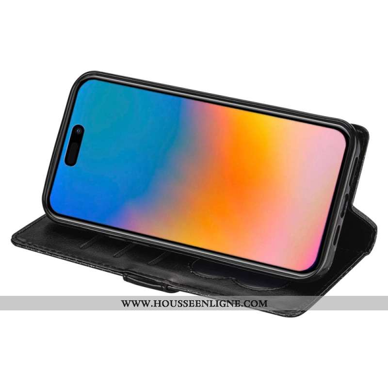 Housse iPhone 16 Pro Poche à Fermeture Éclair Paillettes