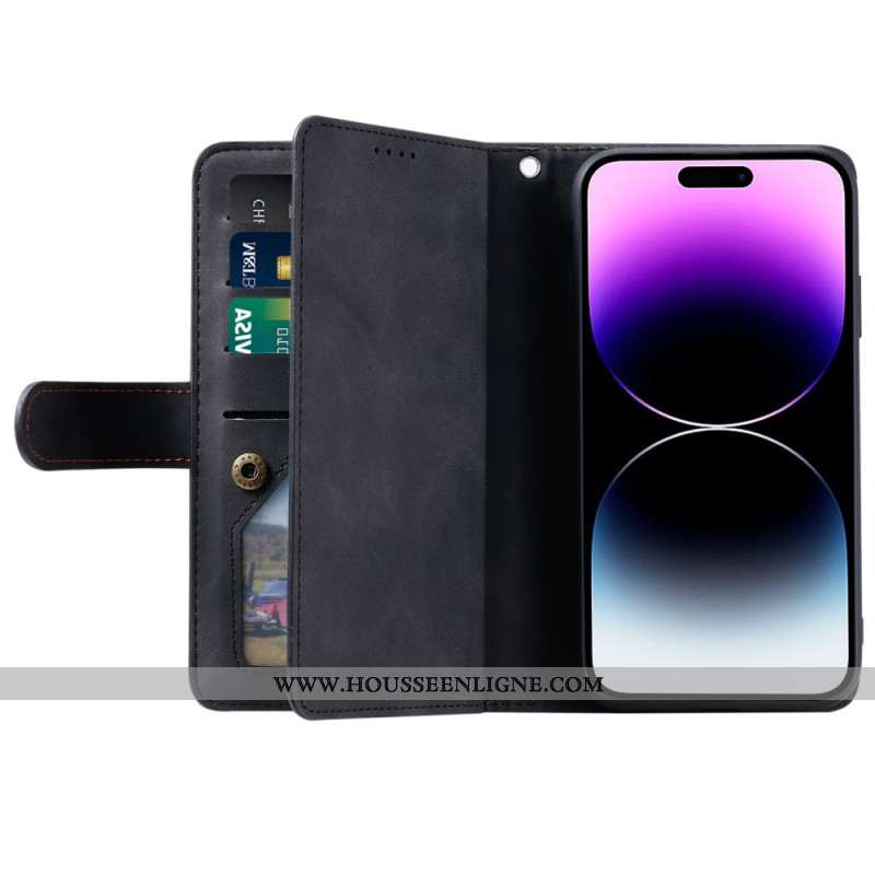 Housse iPhone 16 Pro Portefeuille 9 Porte-Cartes