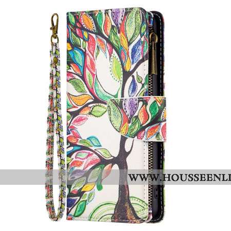 Housse iPhone 16 Pro Portefeuille Arbre de Vie