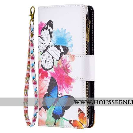 Housse iPhone 16 Pro Portefeuille Deux Papillons