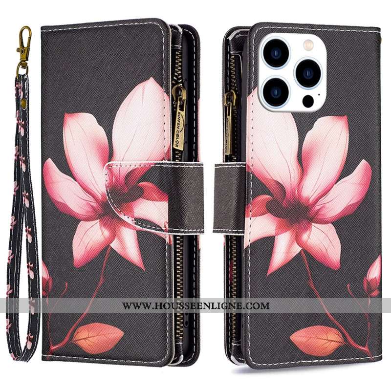 Housse iPhone 16 Pro Portefeuille Lotus