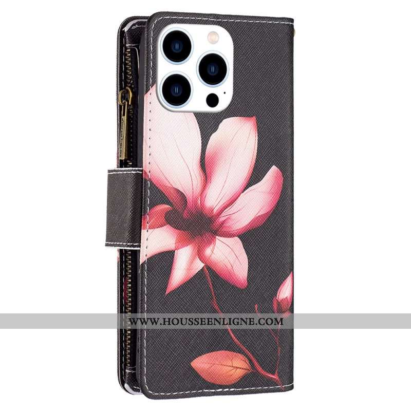 Housse iPhone 16 Pro Portefeuille Lotus