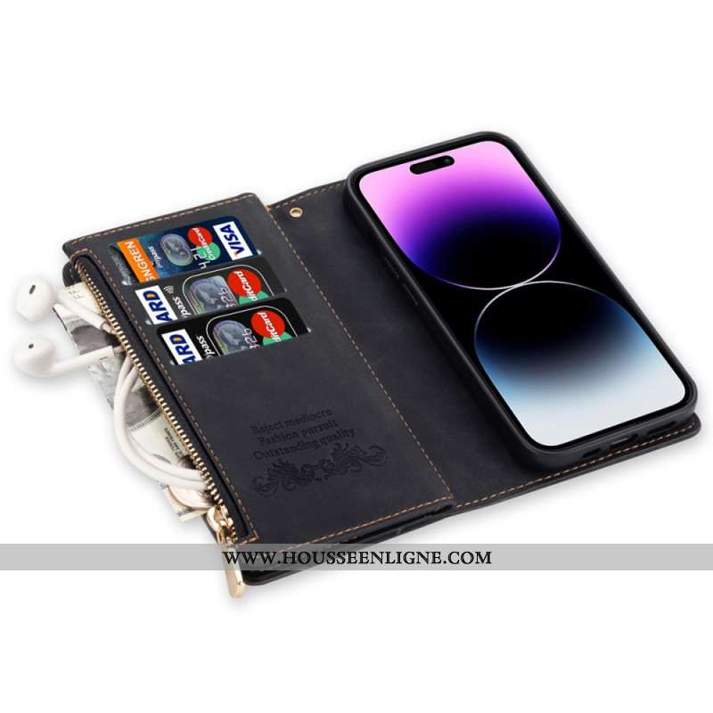 Housse iPhone 16 Pro PortefeuilleMotif Géométrique