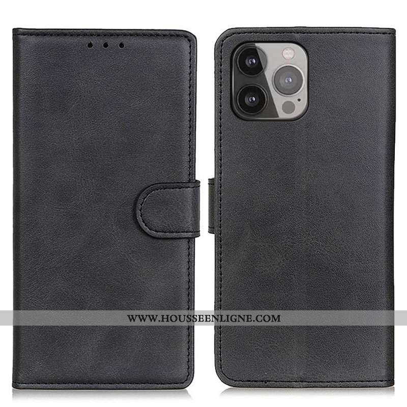 Housse iPhone 16 Pro Simili Cuir Mat