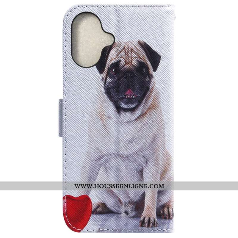 Housse iPhone 16 Pug Dog