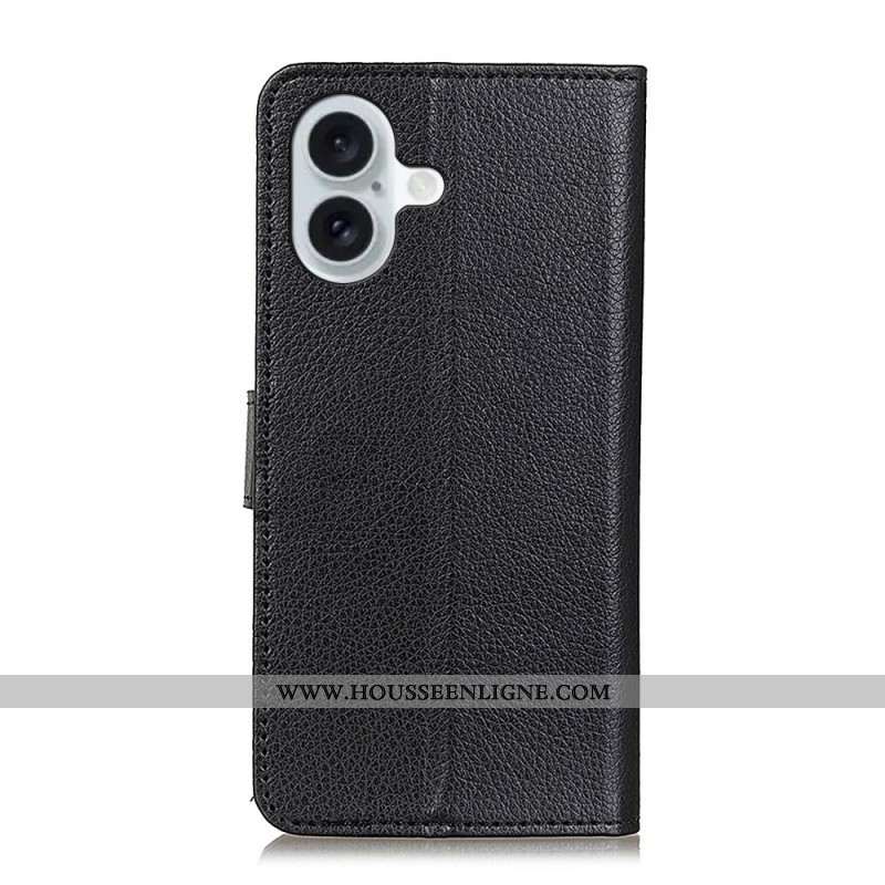 Housse iPhone 16 Simili Cuir Traditionnel