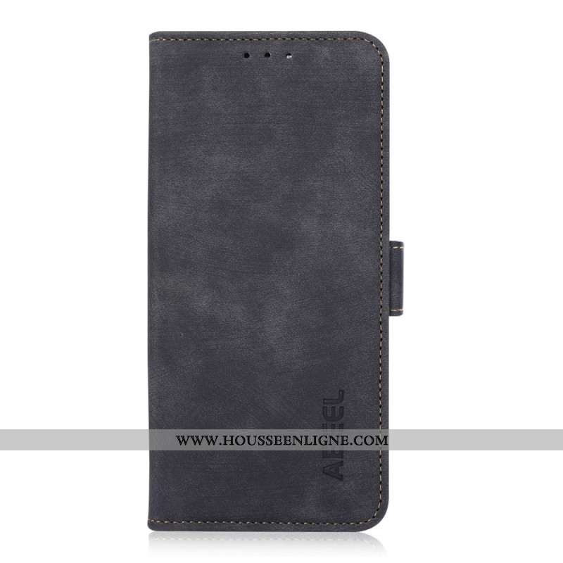 Housse iPhone 16 Simili Cuir Vintage ABEEL