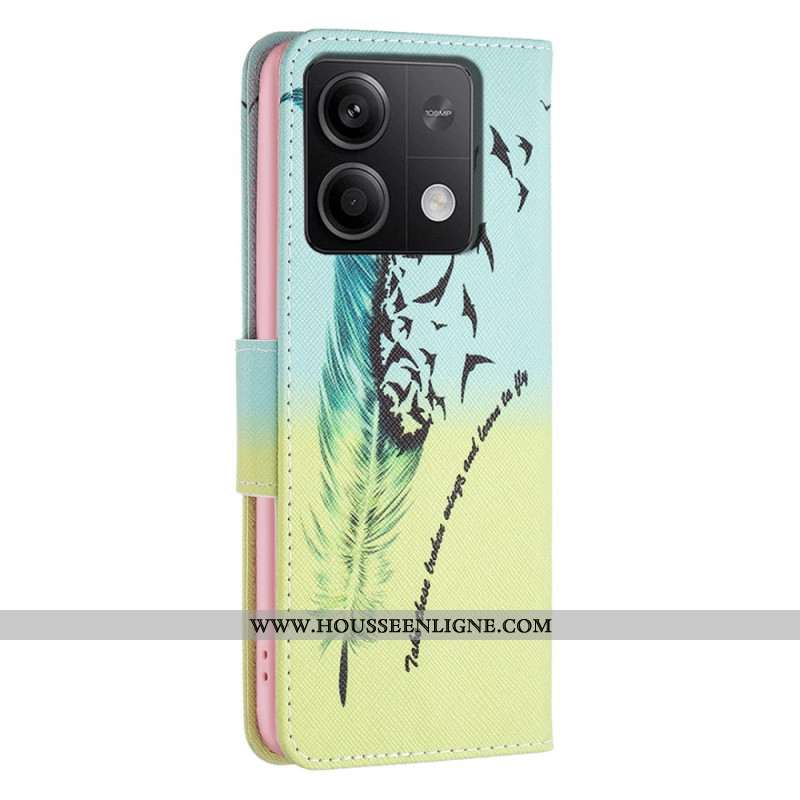 Housse pour Xiaomi Redmi Note 13 5G Plume et Oiseaux