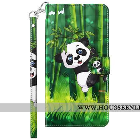 HousseXiaomi Redmi Note 13 4G Panda Bambou à Lanière