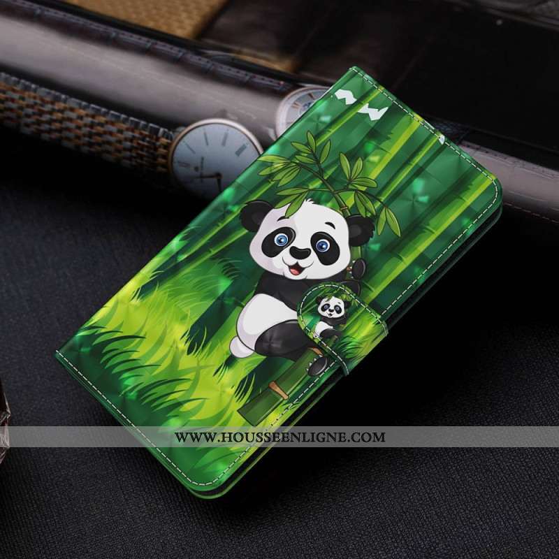 HousseXiaomi Redmi Note 13 4G Panda Bambou à Lanière