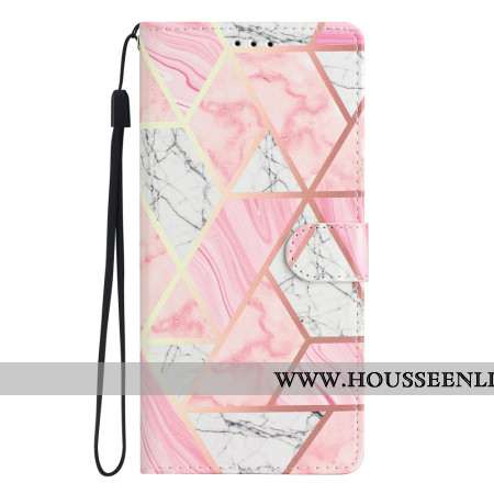 Huosse Oppo A98 5G Marbre Rose à Lanière