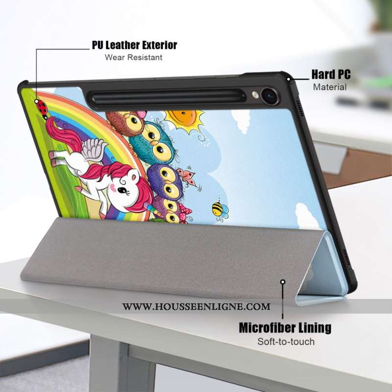 Smart Case Samsung Galaxy Tab S9 FE Licorne