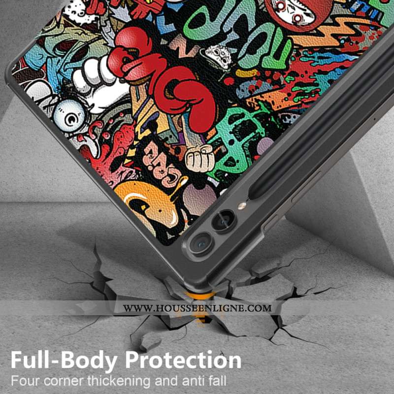 Smart Case Samsung Galaxy Tab S9 FE Plus Jolis Graffiti