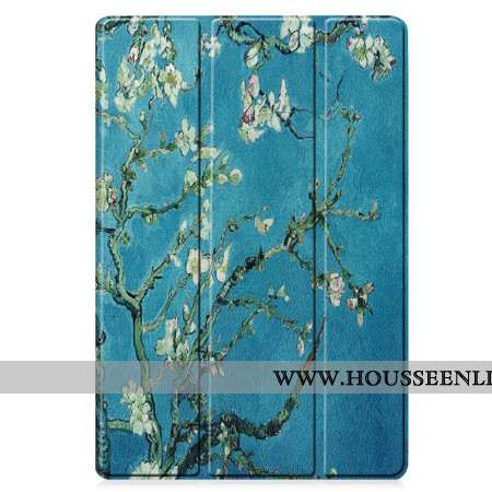 Smart Case Samsung Galaxy Tab S9 FE Plus Porte-Stylet Fleurs d'Abricot