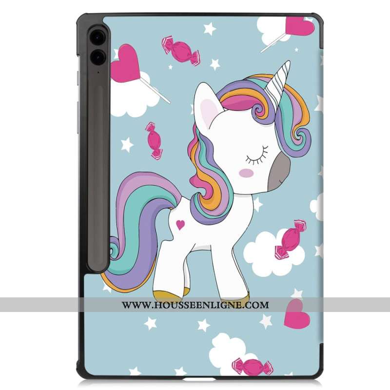 Smart Case Samsung Galaxy Tab S9 FE Plus Porte-Stylet Licorne