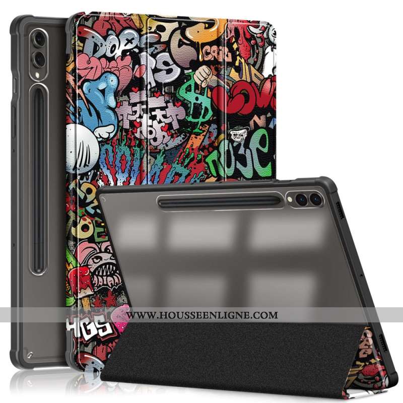 Smart Case Samsung Galaxy Tab S9 Plus Dos Transparent Graffiti