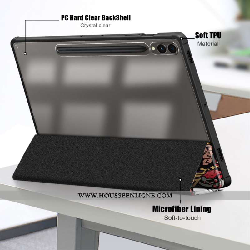 Smart Case Samsung Galaxy Tab S9 Plus Dos Transparent Graffiti