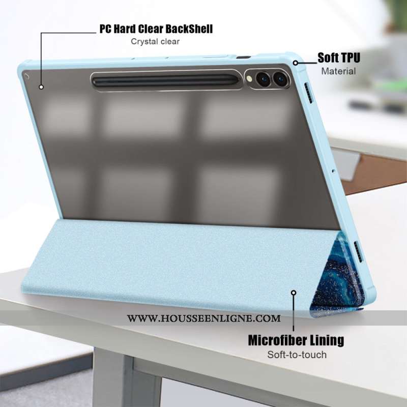 Smart Case Samsung Galaxy Tab S9 Plus Dos Transparent Vague