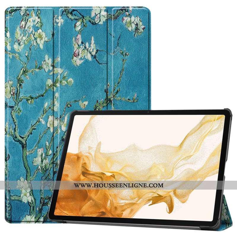 Smart Case Samsung Galaxy Tab S9 Plus Fleurs d'Abricot