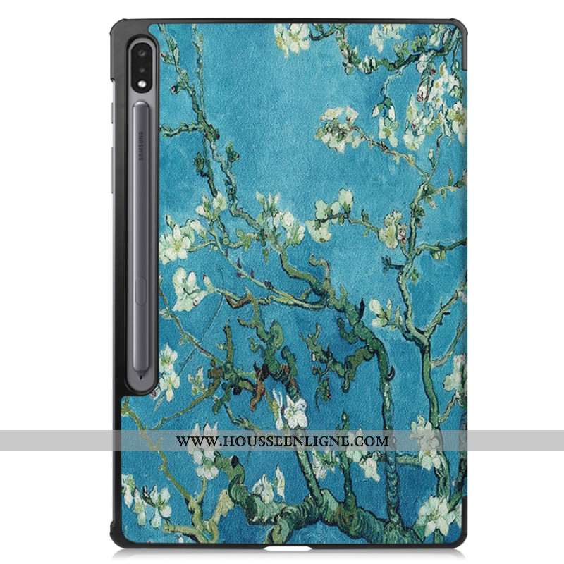 Smart Case Samsung Galaxy Tab S9 Plus Fleurs d'Abricot